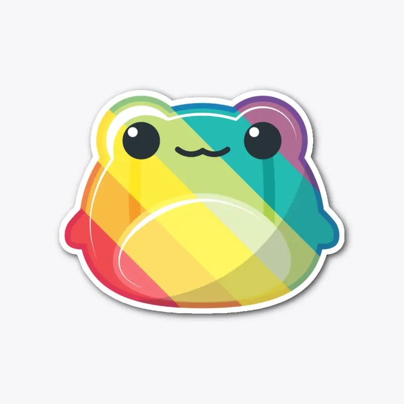 Rainbow Gem Frog Army Sticker